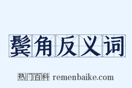 鬓角反义词是什么意思的图片